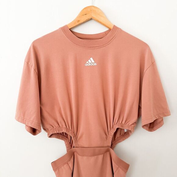 Adidas Bodysuit High Cut Leotard Brown Size Small Streetwear Athleisure - Picture 4 of 10